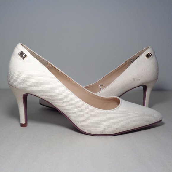Gloria Vanderbilt Size 7 M / MARILYN / Cream / Textile Heels New Women's Shoes - Picture 1 of 16